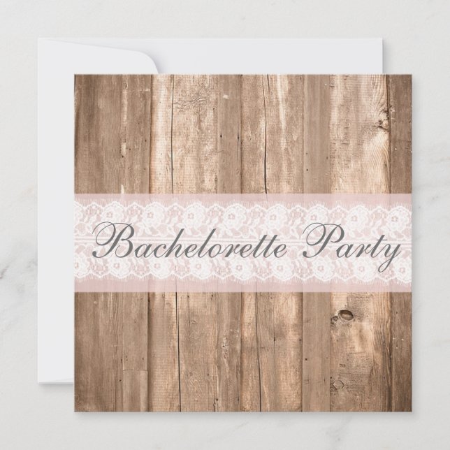 Invitation rustique chic minable de partie de (Devant)