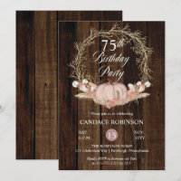 Rustique Citrouille Pampas Wreath 75e fête d'anniv