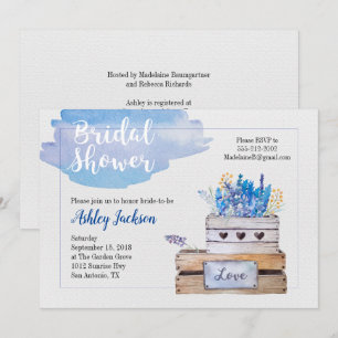 Invitation Rustique de douche nuptiale