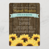 INVITATION RUSTIQUE DE FÊTE DE LA MARIÉE DE