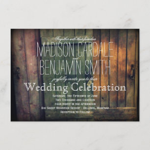 Invitation rustique de mariage campagnard de