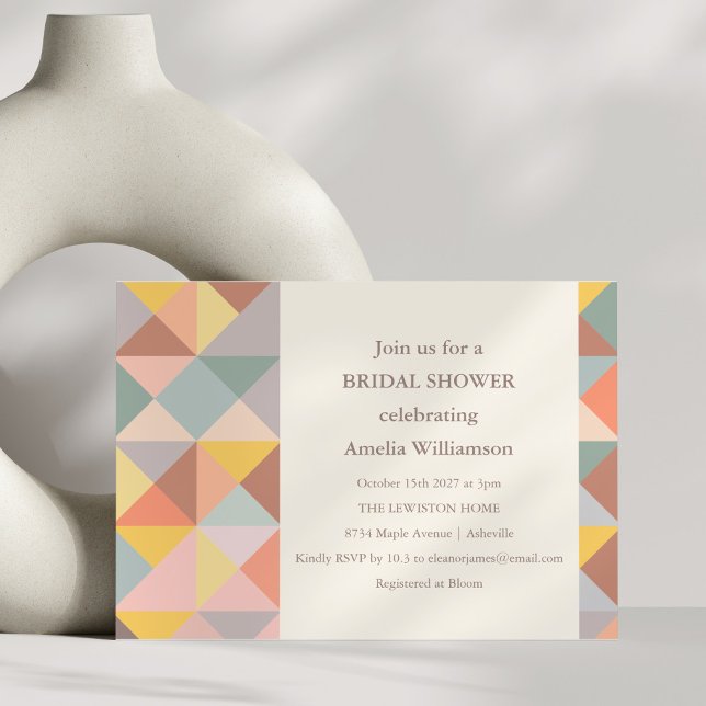 Invitation Rustique Earthy Fall Neutrals Fête des mariées élé (Créateur téléchargé)