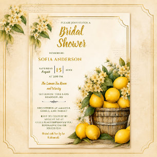 Invitation Rustique Élégance Fête de Mariage Lemon Grove