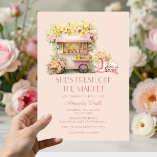 Invitation Rustique Elle est fraîche du marché Enterrement de