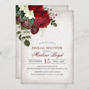 Invitation Rustique Floral Bridal