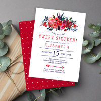 Invitation rustique florale bohème chic pour un sw