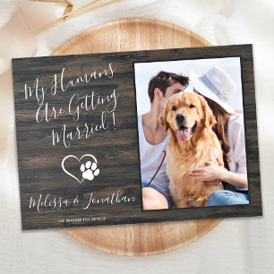 Invitation Rustique Mariage animal de compagnie photo QR Code