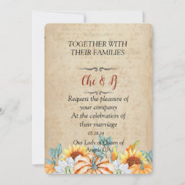 Invitation Rustique Mariage de automne Card