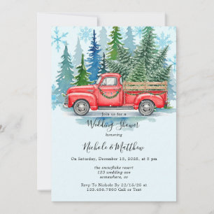 Invitation Rustique Mariage d'hiver Camion Bridesmaids Favori