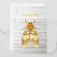 Invitation Rustique Moth Foil