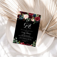 Rustique Noir Botanique C'est un Baby shower de fi