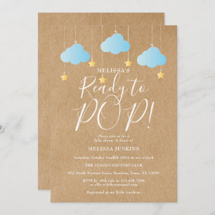 Invitation Rustique prêt à pop Twinkle Baby shower Twinkle