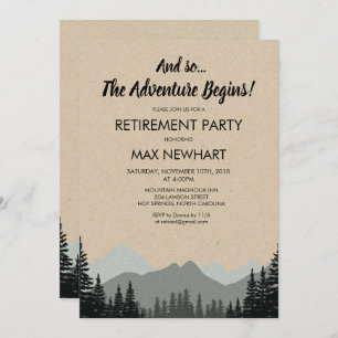 Invitation Rustique Retraite Party