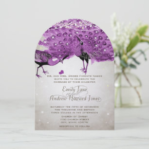 Invitation Rustique Romantique Mason Jar Radiant violet Peaco