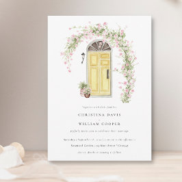 Invitation Rustique Rose Cottage Jardin Mariage