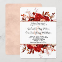 Rustique Rose de beauté or Floral encadré Mariage