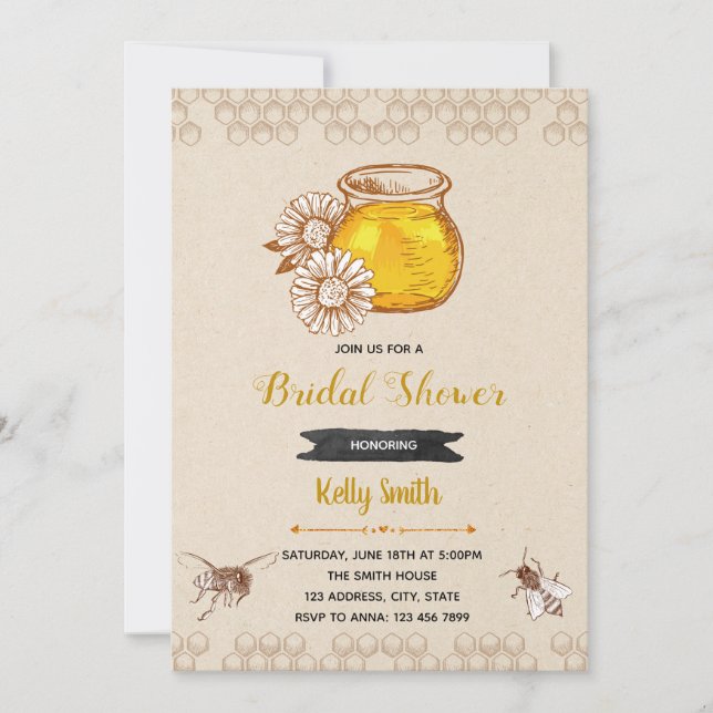 Invitation Rustique signifié à l'invitation de partie de (Devant)