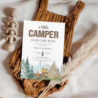 Invitation Rustique Un Petit Baby shower De Camper