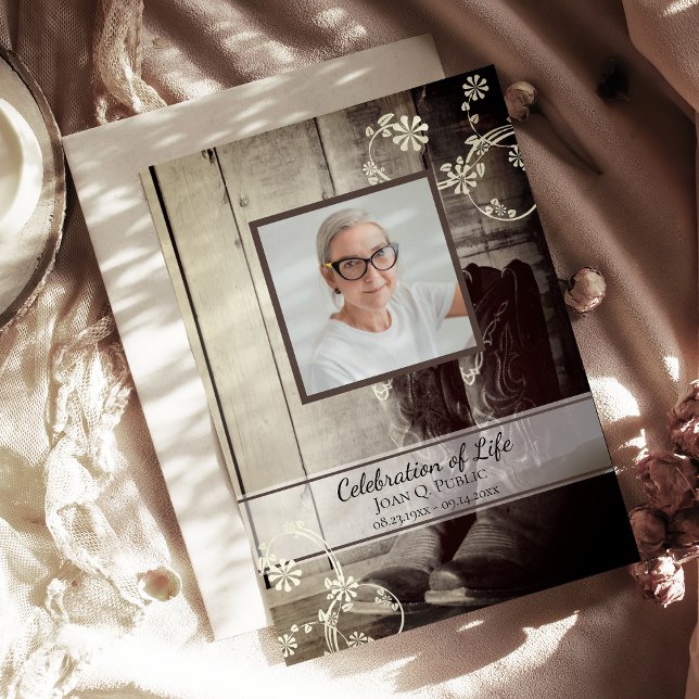 Invitation Rustique Western Cowboy Boots Célébration de la vi (Créateur téléchargé)