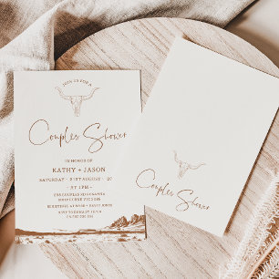 Invitation Rustique Western Pays Rodéo Couples Douche Bridal