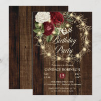 Rustique Woodsy Lighted Wreath 70e fête d'annivers