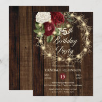 Rustique Woodsy Lighted Wreath 75e fête d'annivers