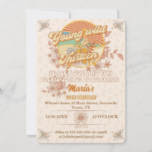 Invitation Rythme rétro le 13ème anniversaire super ultime