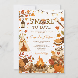 Invitation S’more à aimer Baby Shower Automne Camping