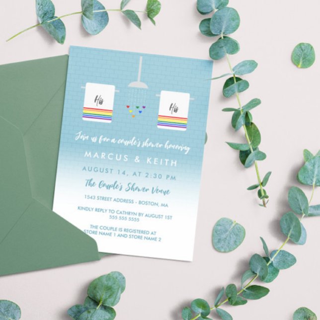 Invitation Sa douche et celle de son gay couple (Créateur téléchargé)