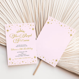 Invitation Sa Royal Fiveness Gold Princess 5e anniversaire