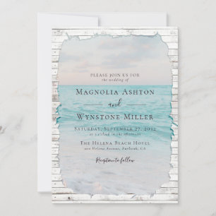 Invitation Sable De Plage Élégant Tropical moderne Mariage