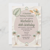 Sable de Plage Palmiers Tropicaux 40e Anniversaire