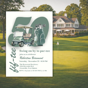 Invitation Sac Cadeaux de Golf Vert Classique 50e Anniversair