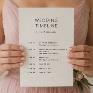 Invitation Sac de bienvenue de mariage Calendrier de l'itin