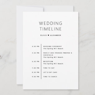 Invitation Sac de bienvenue mariage   Chronologie de l'itinér