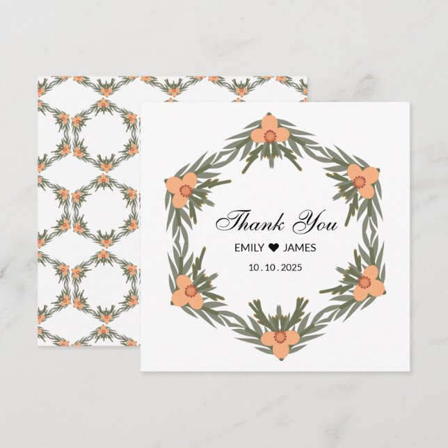 Invitation Sac de soutien de mariage - Nom et date personnali (Devant / Derrière)