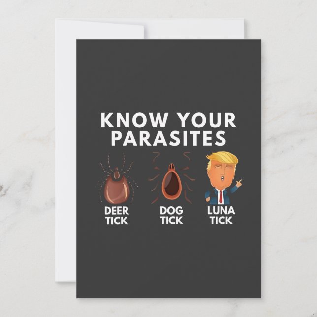 Invitation Sachez que vous êtes des parasites Anti-Trump Humo (Devant)