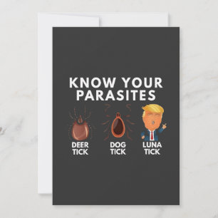 Invitation Sachez que vous êtes des parasites Anti-Trump Humo
