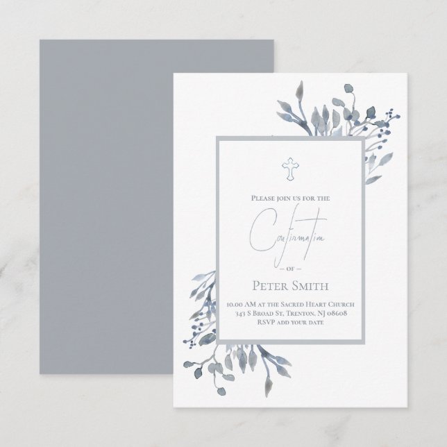 Invitation Sacrement catholique de la confirmation (Devant / Derrière)