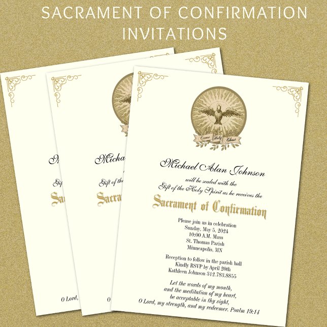 Invitation Sacrement de confirmation Religion Catholique (Créateur téléchargé)