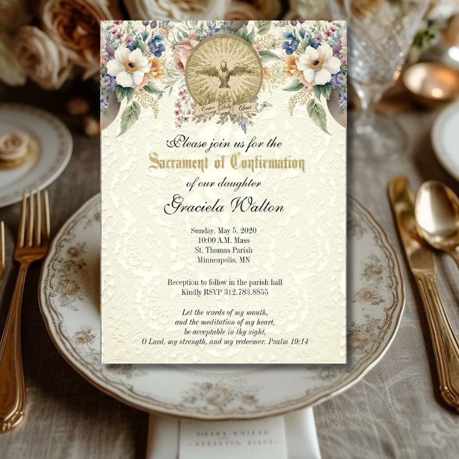 Invitation Sacrement de confirmation Religion Catholique (Créateur téléchargé)