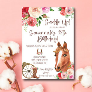 Invitation Saddle Up ! Il est temps de fêter ça ! Anniversair