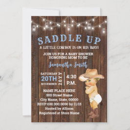 Invitation Saddup a Little Cowboy est son Baby shower de chem