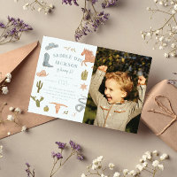 Saddup Cowboy Boy Photo de fête d'anniversaire