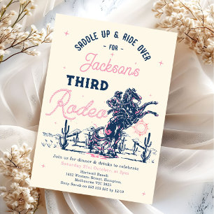 Invitation Saddup Troisième Rodeo Cowboy fête d'anniversaire