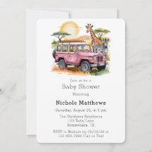 Safari Adventure Girl Baby shower