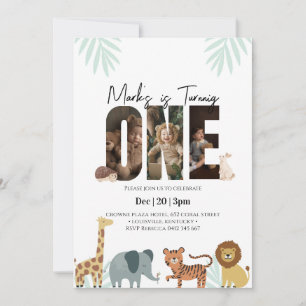 Invitation Safari animal 1er anniversaire