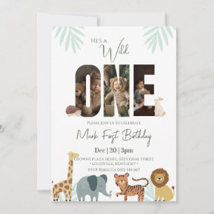 Invitation Safari animal 1er anniversaire