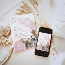 Safari animal Boho Oh Girl Baby shower