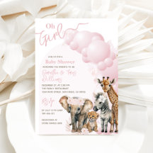 Safari animal Boho Oh Girl Baby shower